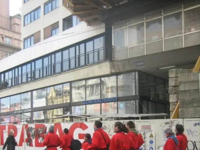 At the bottom of the image on the floor there are few people walking. And they are playing musical...